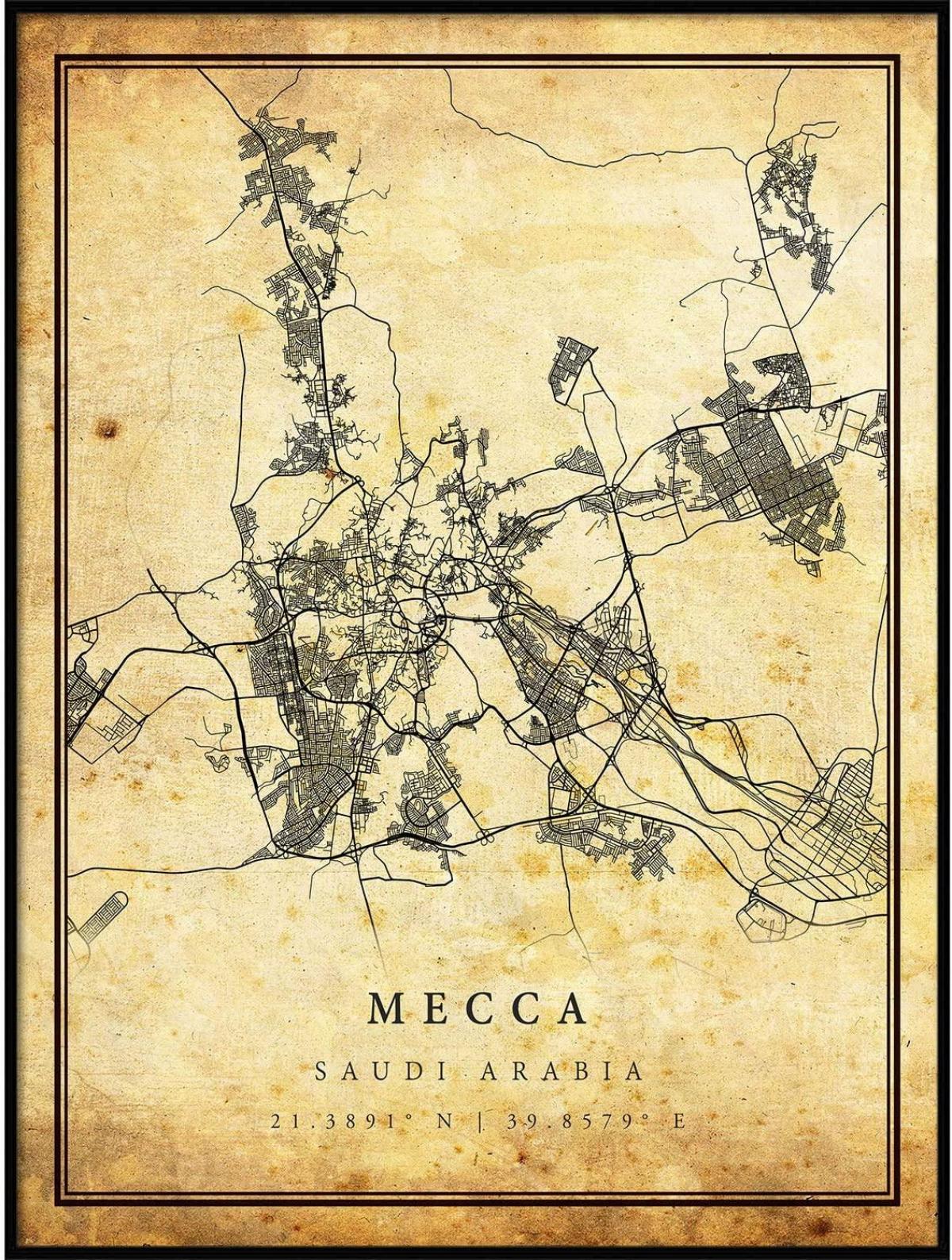 Старинная карта Мекки (Мекка)