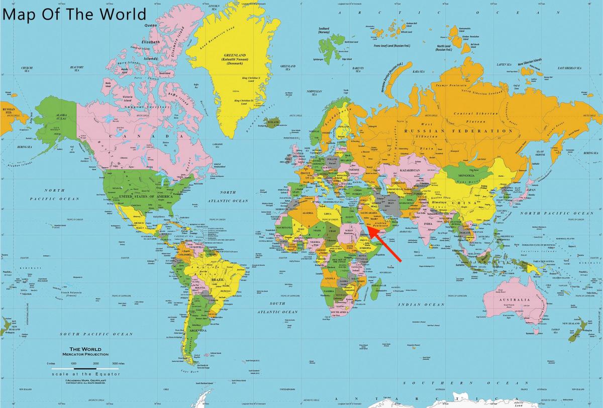 Расположение Мекки (Мекка) на карте мира